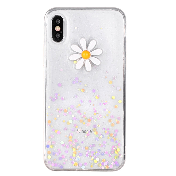 For iPhone X / XS Dotted Daisy Pattern Soft TPU Case