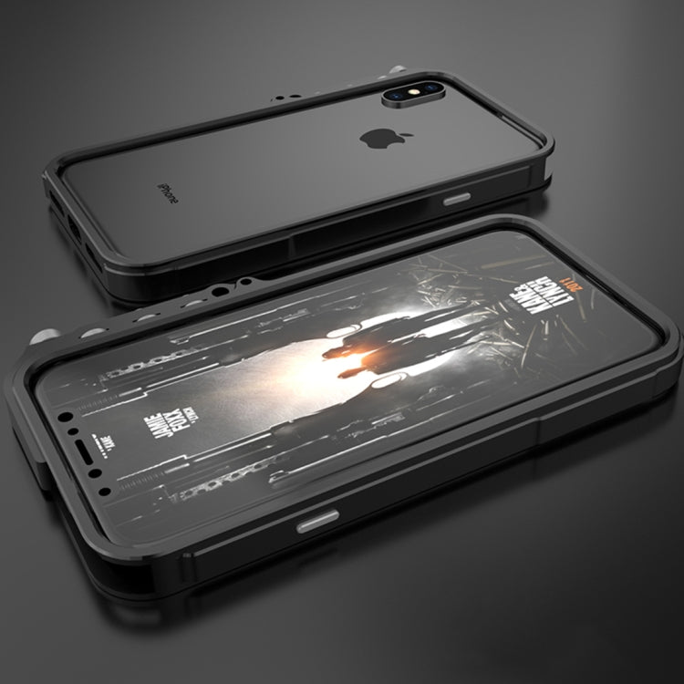 For iPhone X / XS Metal Fully Wrapped Shockproof Protective Bumper Frame