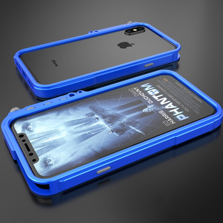 For iPhone X / XS Metal Fully Wrapped Shockproof Protective Bumper Frame