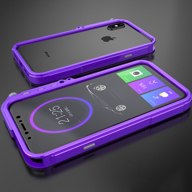 For iPhone X / XS Metal Fully Wrapped Shockproof Protective Bumper Frame