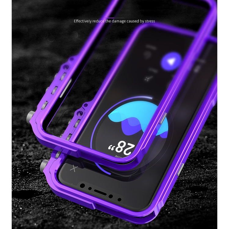 For iPhone X / XS Metal Fully Wrapped Shockproof Protective Bumper Frame