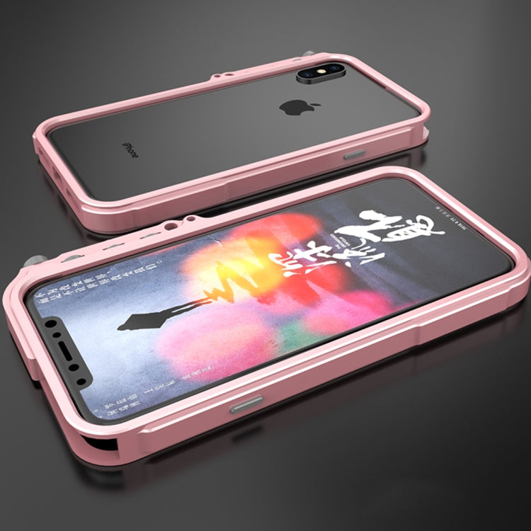 For iPhone X / XS Metal Fully Wrapped Shockproof Protective Bumper Frame