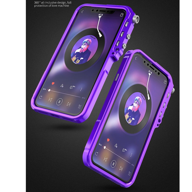For iPhone X / XS Metal Fully Wrapped Shockproof Protective Bumper Frame