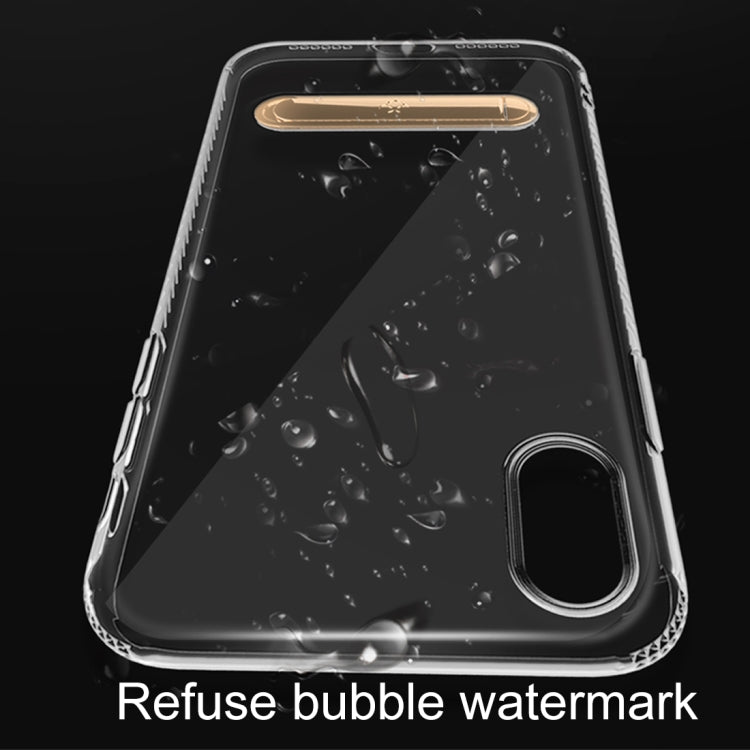 For iPhone X / XS TOTUDESIGN TPU + PC Dropproof Transparent Protective Back Cover Case with Electroplating Magnetic Holder