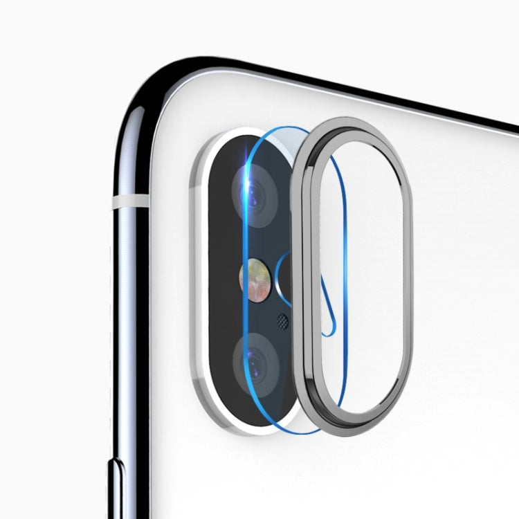 For iPhone X / iPhone XS / iPhone XS Max TOTUDESIGN High Permeability Tempered Glass Camera Lens Protective Film Set (Grey)