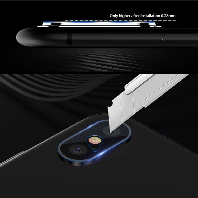 For iPhone X / iPhone XS / iPhone XS Max TOTUDESIGN High Permeability Tempered Glass Camera Lens Protective Film Set (Grey)