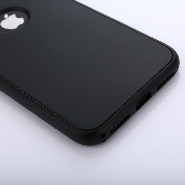 For iPhone X / XS Pure Color Silicone 360 Full Coverage Protective Back Cover Case