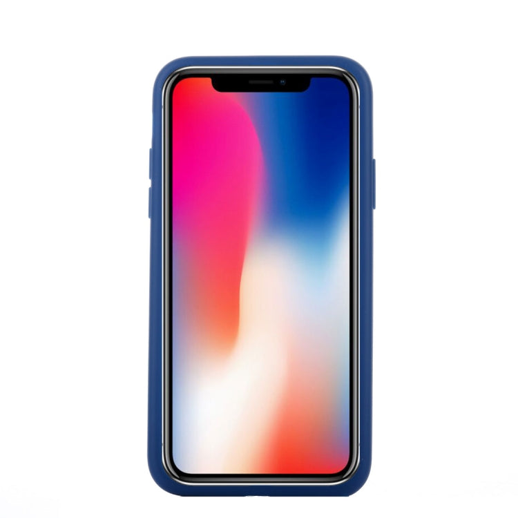 For iPhone X / XS Pure Color Silicone 360 Full Coverage Protective Back Cover Case