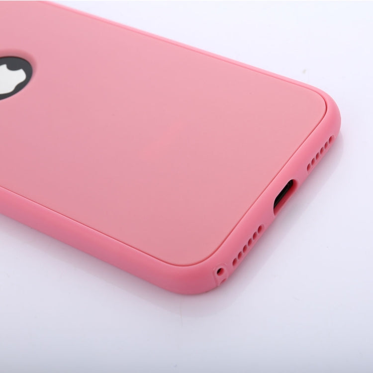 For iPhone X / XS Pure Color Silicone 360 Full Coverage Protective Back Cover Case