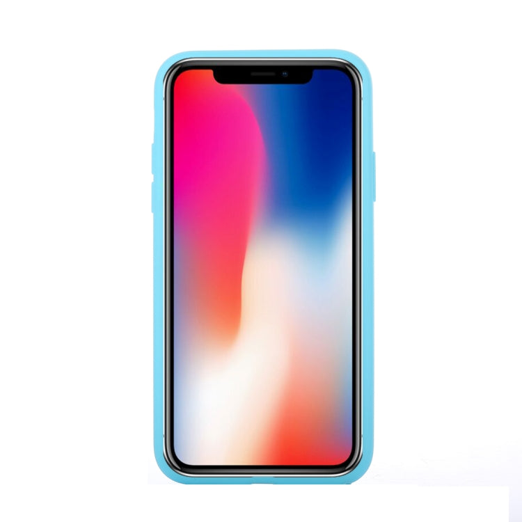 For iPhone X / XS Pure Color Silicone 360 Full Coverage Protective Back Cover Case