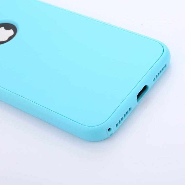 For iPhone X / XS Pure Color Silicone 360 Full Coverage Protective Back Cover Case