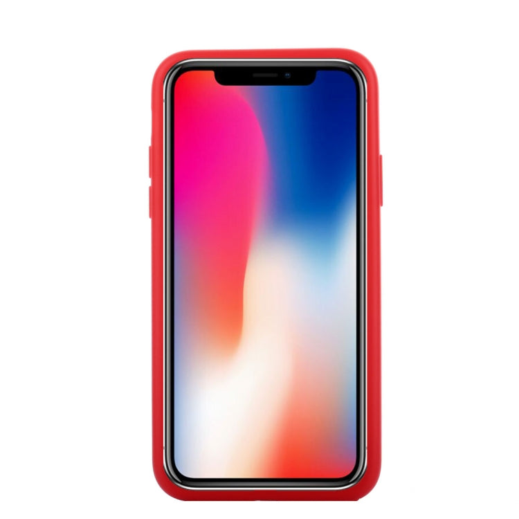 For iPhone X / XS Pure Color Silicone 360 Full Coverage Protective Back Cover Case
