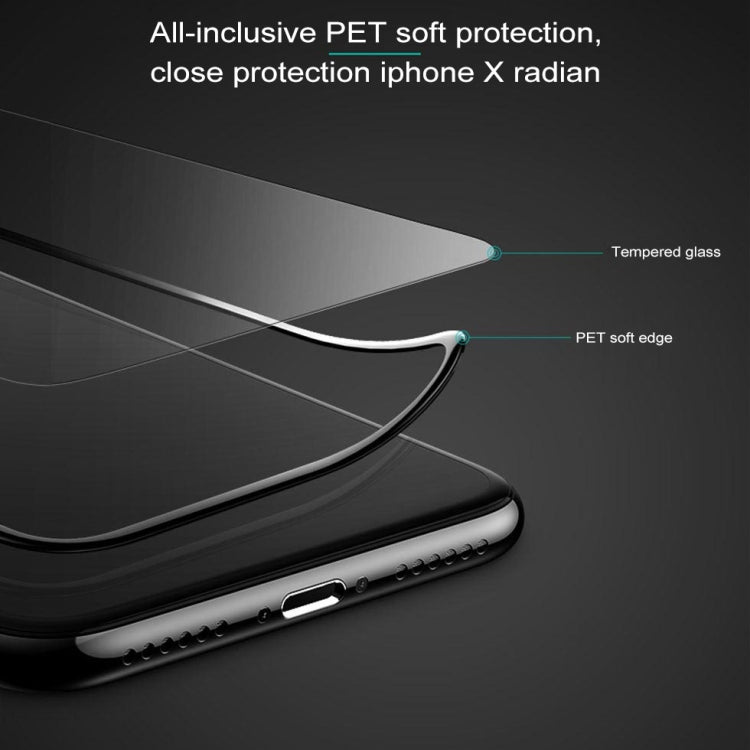 For iPhone X TOTUDESIGN 9H Surface Hardness 3D Soft Edge Tempered Glass HD Front Screen Protector
