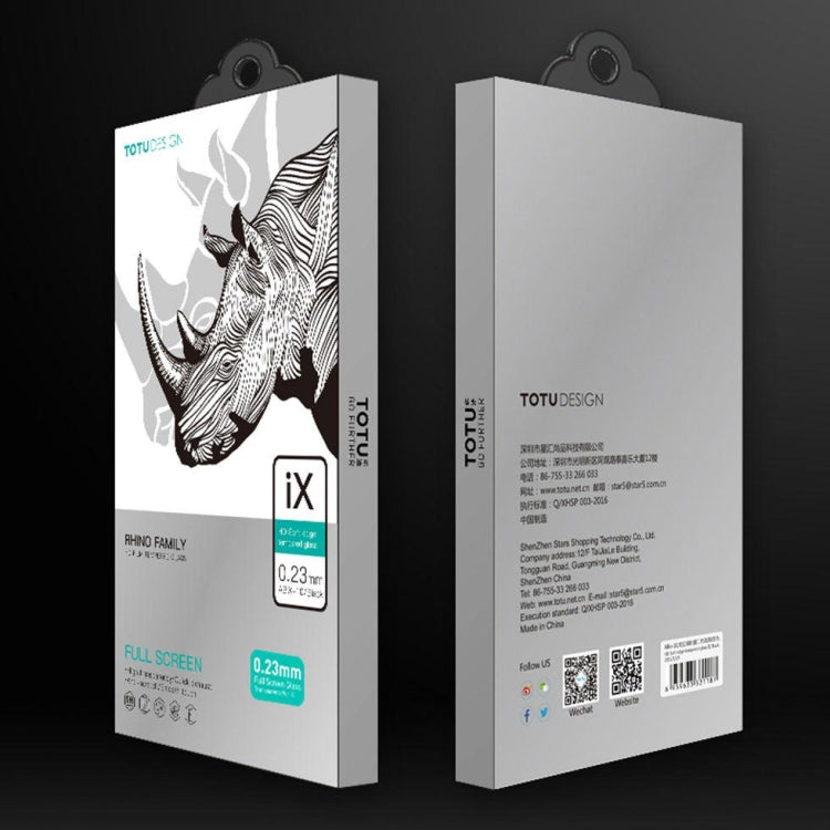 For iPhone X TOTUDESIGN 9H Surface Hardness 3D Soft Edge Tempered Glass HD Front Screen Protector