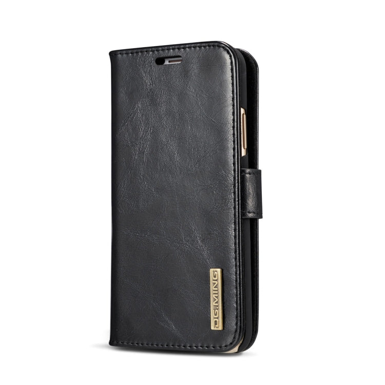 For iPhone X / XS DG.MING Genuine Leather Horizontal Flip Detachable Magnetic Protective Case with Holder & Card Slots & Lanyard