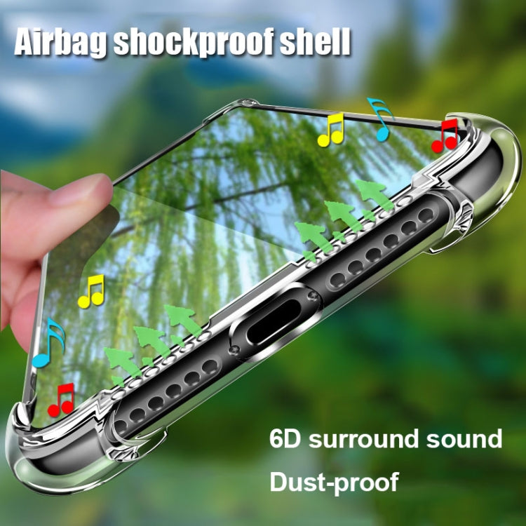 For iPhone X / XS DUO CAMERA Four-corner All-inclusive Airbag Shockproof TPU Protective Case(Transparent)