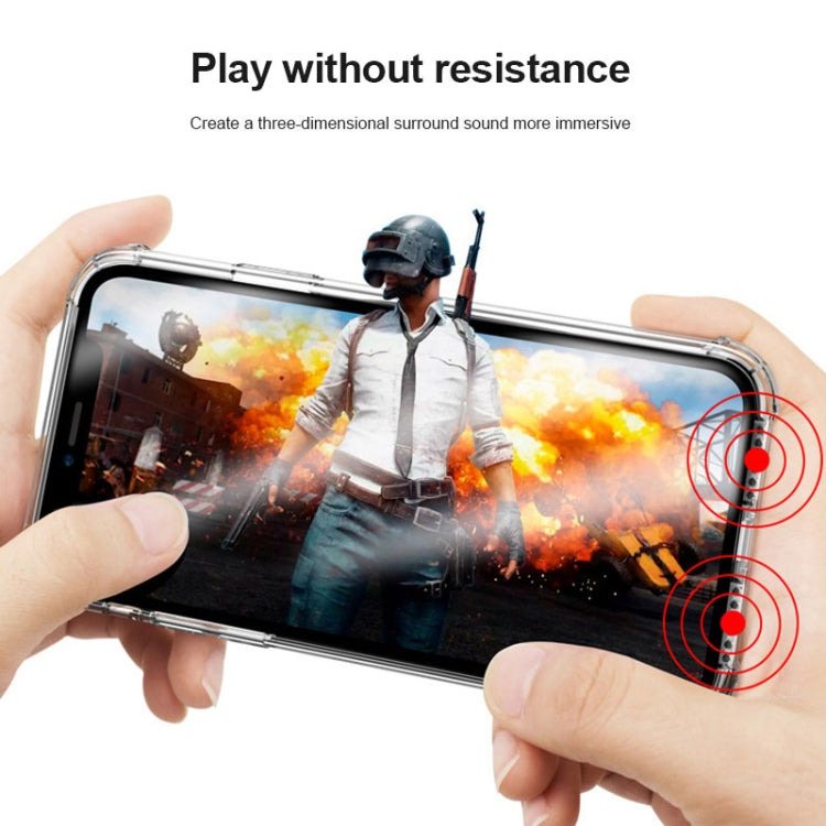 For iPhone X / XS DUO CAMERA Four-corner All-inclusive Airbag Shockproof TPU Protective Case(Transparent)