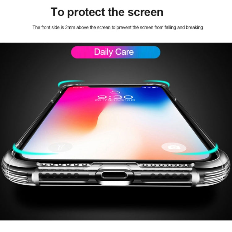 For iPhone X / XS DUO CAMERA Four-corner All-inclusive Airbag Shockproof TPU Protective Case(Transparent)