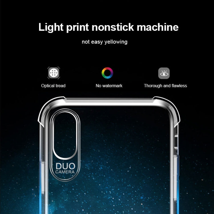 For iPhone X / XS DUO CAMERA Four-corner All-inclusive Airbag Shockproof TPU Protective Case(Transparent)