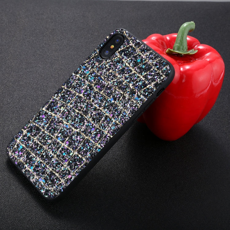 For iPhone X / XS Glaring Sequins Style Protective Back Cover Case