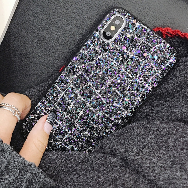 For iPhone X / XS Glaring Sequins Style Protective Back Cover Case