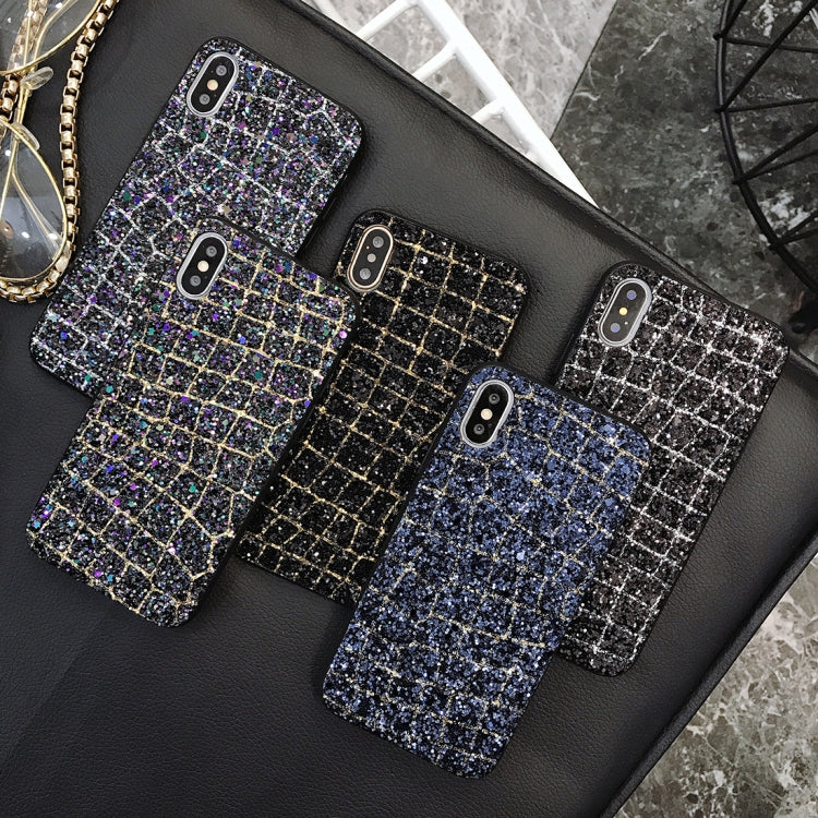 For iPhone X / XS Glaring Sequins Style Protective Back Cover Case