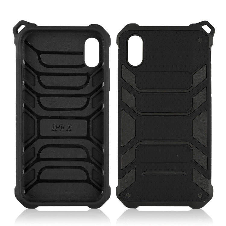 For iPhone X / XS Shockproof Anti-slip TPU + PC Protective Back Case