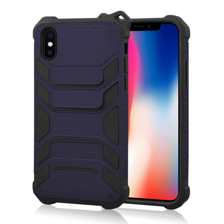 For iPhone X / XS Shockproof Anti-slip TPU + PC Protective Back Case