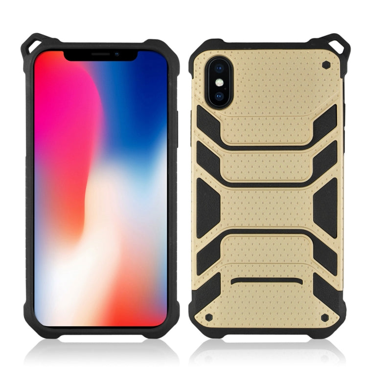 For iPhone X / XS Shockproof Anti-slip TPU + PC Protective Back Case