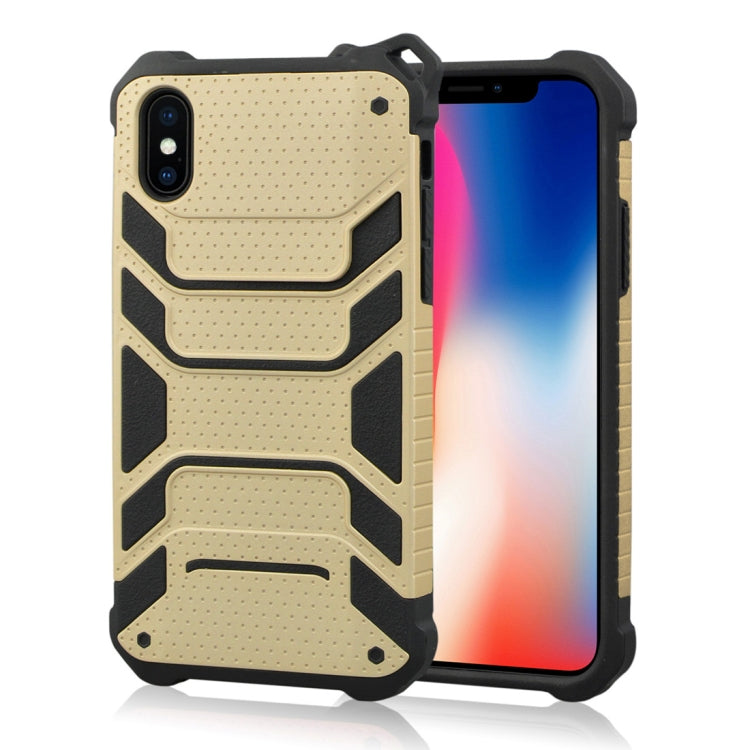 For iPhone X / XS Shockproof Anti-slip TPU + PC Protective Back Case