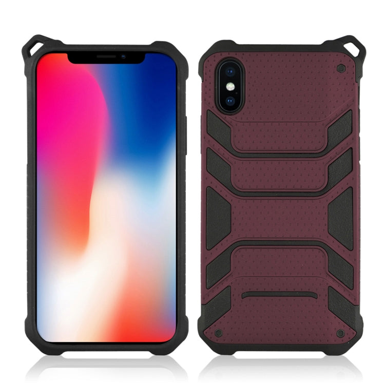 For iPhone X / XS Shockproof Anti-slip TPU + PC Protective Back Case