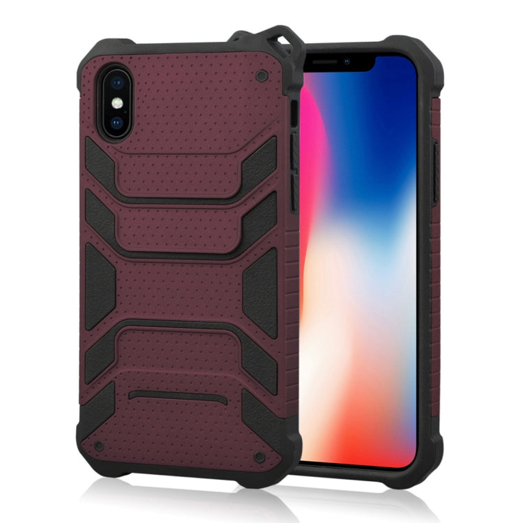 For iPhone X / XS Shockproof Anti-slip TPU + PC Protective Back Case