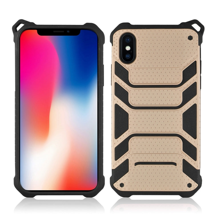 For iPhone X / XS Shockproof Anti-slip TPU + PC Protective Back Case