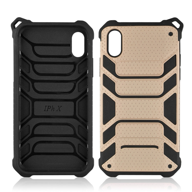 For iPhone X / XS Shockproof Anti-slip TPU + PC Protective Back Case
