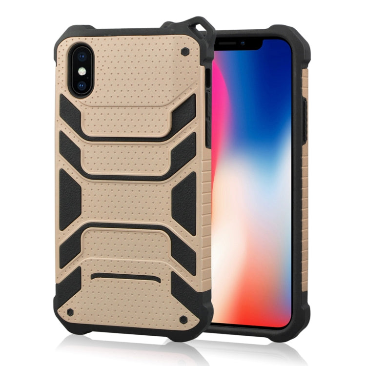 For iPhone X / XS Shockproof Anti-slip TPU + PC Protective Back Case