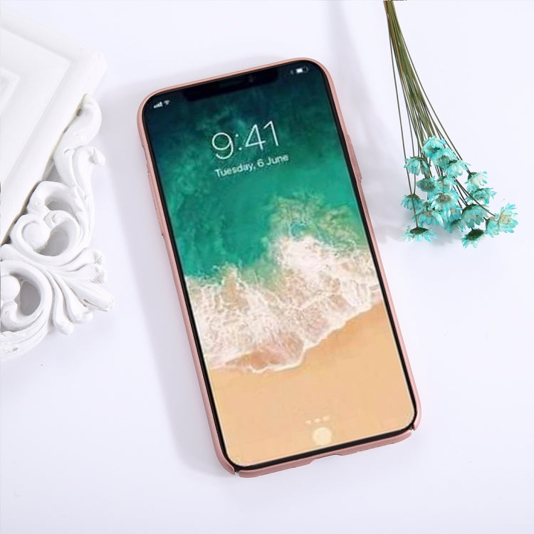 For iPhone X / XS Fuel Injection Breathable Mesh PC Anti-Scratch Protective Cover Case