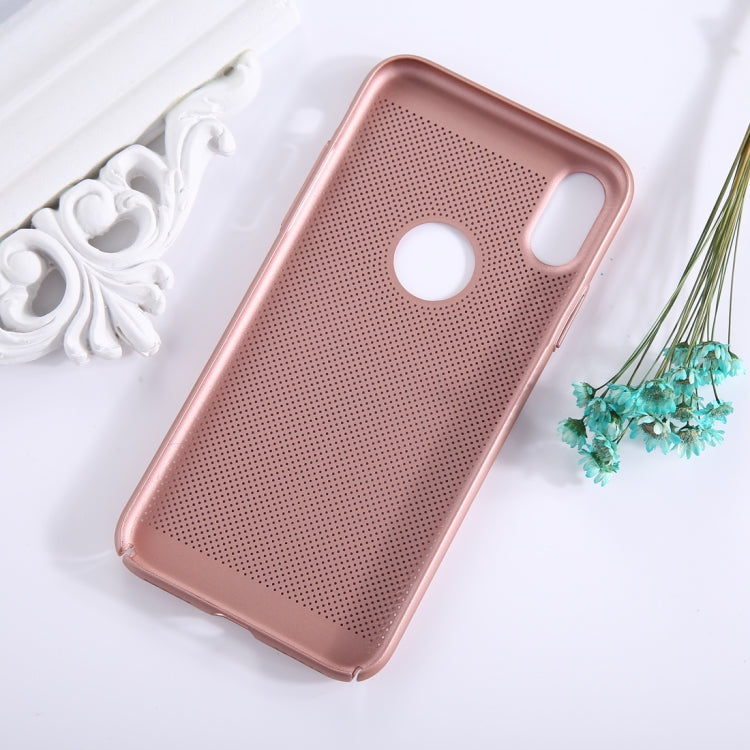 For iPhone X / XS Fuel Injection Breathable Mesh PC Anti-Scratch Protective Cover Case