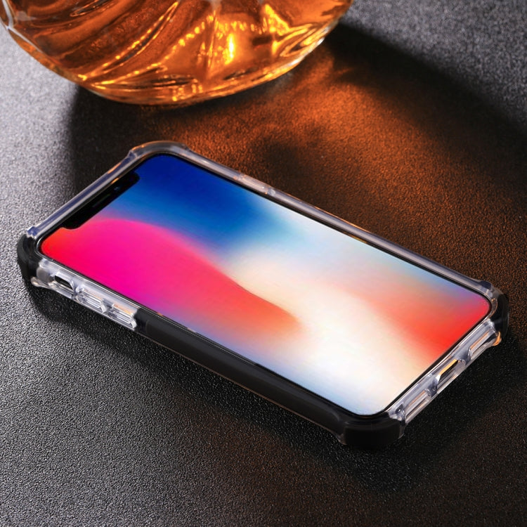 For iPhone X / XS PC + Toughened Glass Protective Back Cover Case