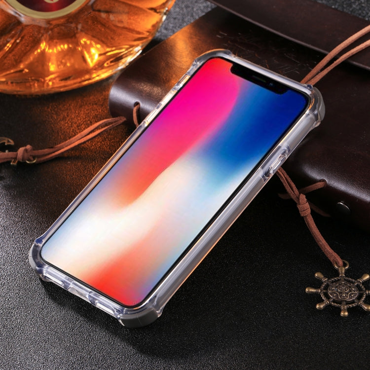 For iPhone X / XS PC + Toughened Glass Protective Back Cover Case