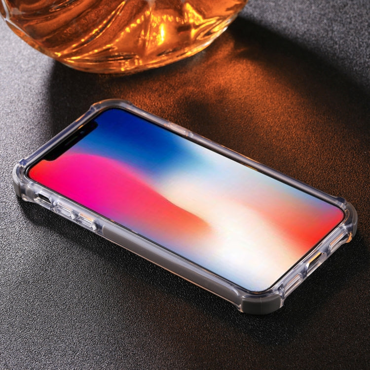 For iPhone X / XS PC + Toughened Glass Protective Back Cover Case