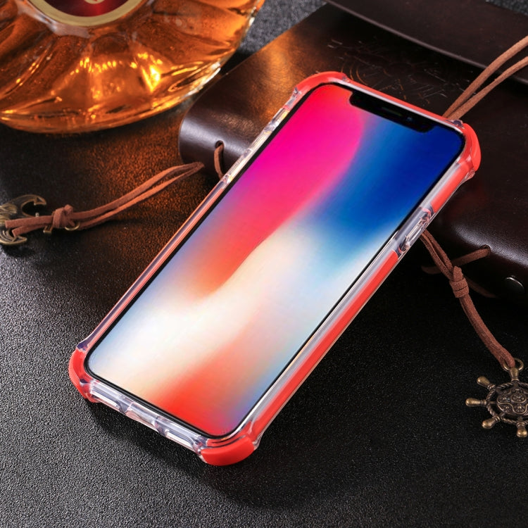 For iPhone X / XS PC + Toughened Glass Protective Back Cover Case
