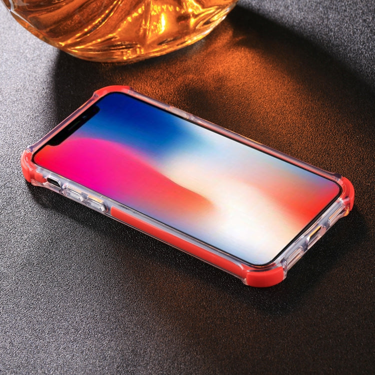 For iPhone X / XS PC + Toughened Glass Protective Back Cover Case