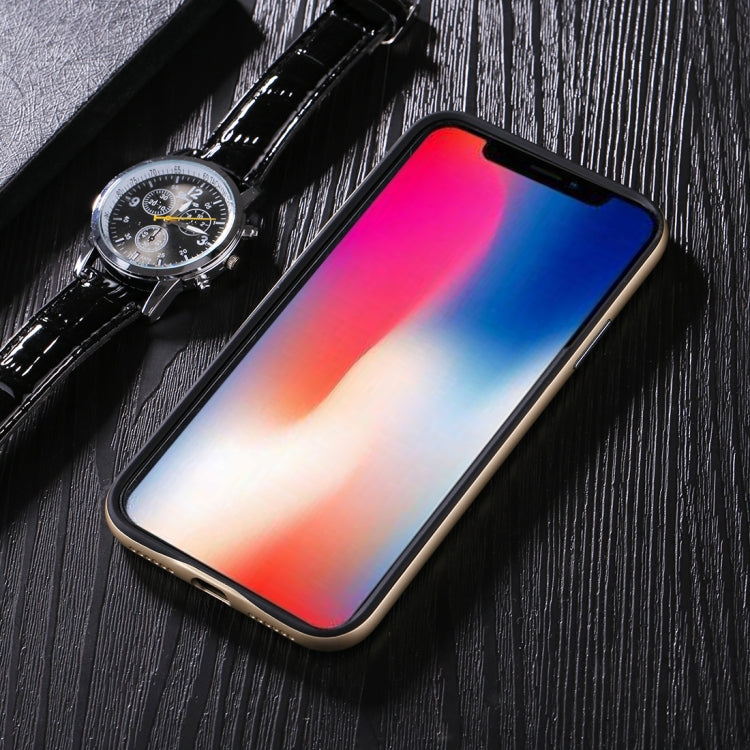 For iPhone X / XS TPU + PC Oil Painting Frame Detachable Protective Back Cover Case