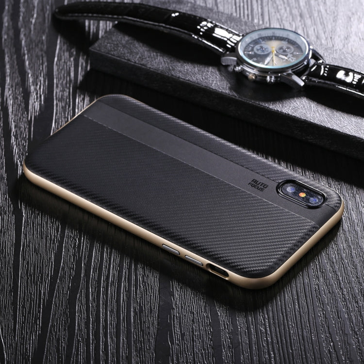 For iPhone X / XS TPU + PC Oil Painting Frame Detachable Protective Back Cover Case
