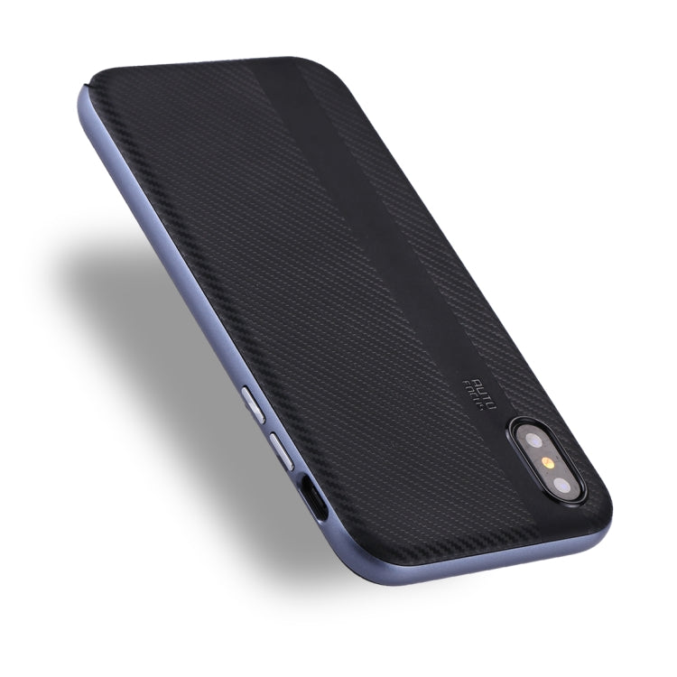 For iPhone X / XS TPU + PC Oil Painting Frame Detachable Protective Back Cover Case