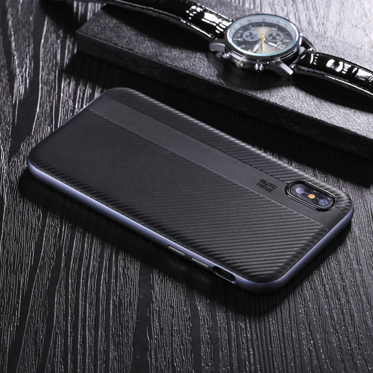 For iPhone X / XS TPU + PC Oil Painting Frame Detachable Protective Back Cover Case