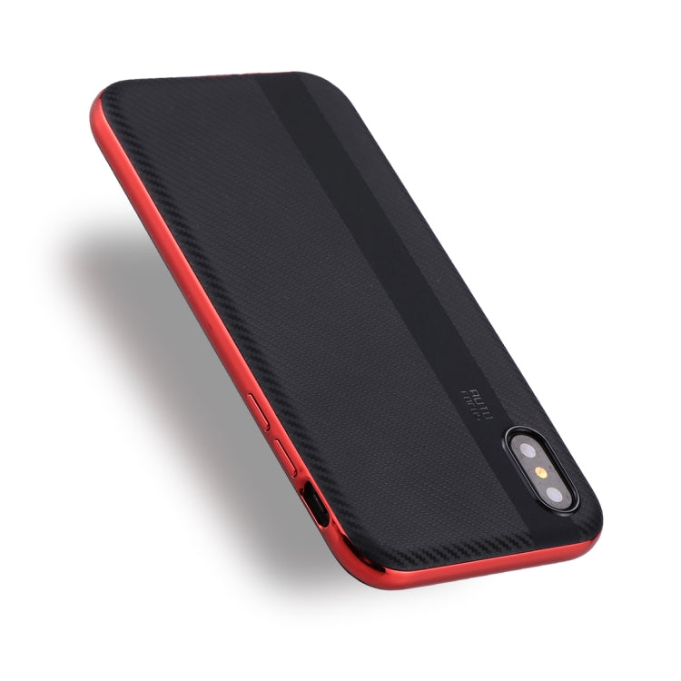 For iPhone X / XS TPU + PC Oil Painting Frame Detachable Protective Back Cover Case