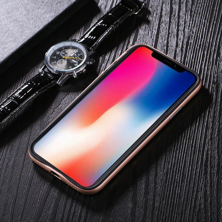 For iPhone X / XS TPU + PC Oil Painting Frame Detachable Protective Back Cover Case