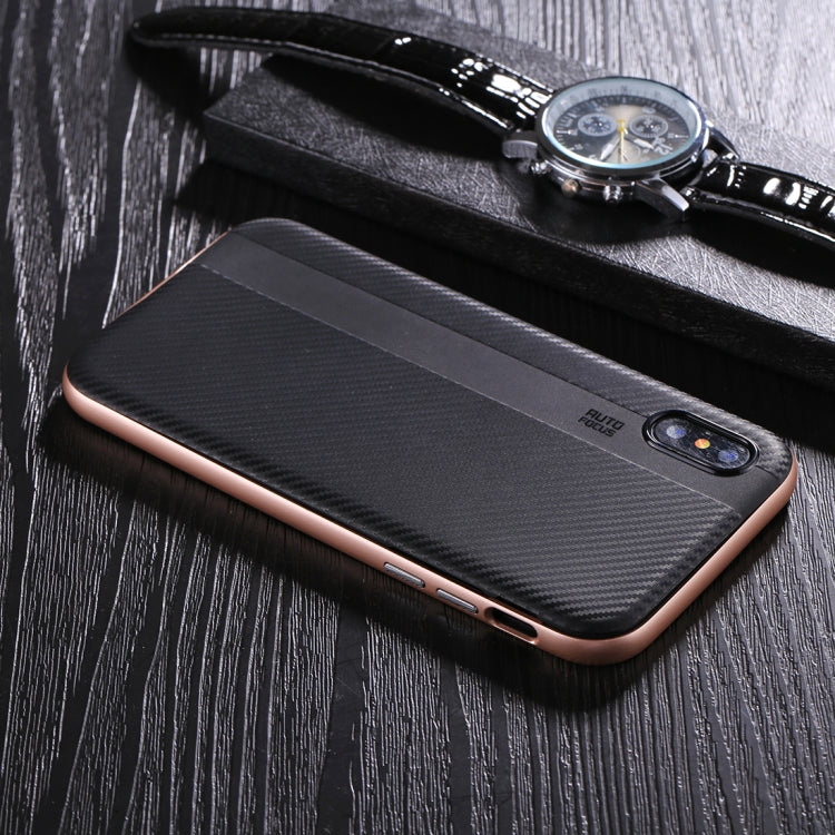 For iPhone X / XS TPU + PC Oil Painting Frame Detachable Protective Back Cover Case