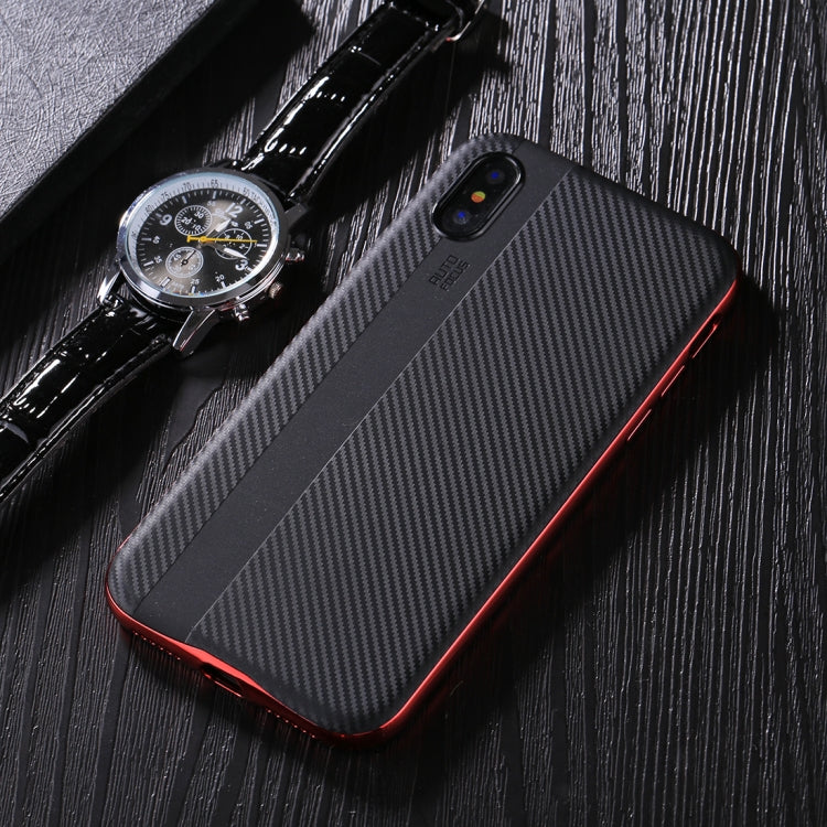 For iPhone X / XS TPU + PC Oil Painting Frame Detachable Protective Back Cover Case